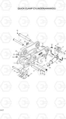 3457 QUICK CLAMP CYLINDER(HANWOO) R210NLC-7A, Hyundai