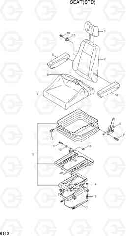 6140 SEAT(STD) R210NLC-7A, Hyundai