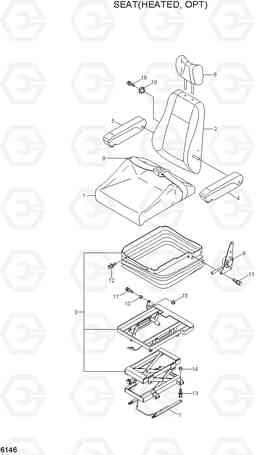 6146 SEAT(HEATED, OPT) R210NLC-7A, Hyundai