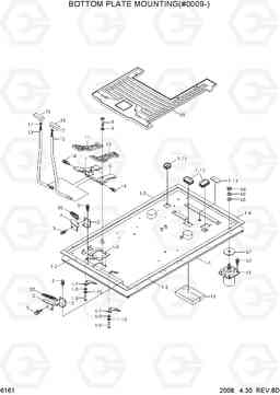 6161 BOTTOM PLATE MOUNTING(#0009-) R210NLC-7A, Hyundai