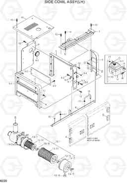 6220 SIDE COWL ASSY(LH) R210NLC-7A, Hyundai