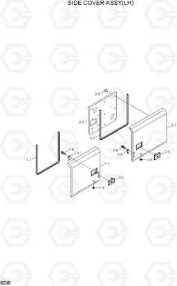 6230 SIDE COVER ASSY(LH) R210NLC-7A, Hyundai