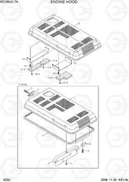 6250 ENGINE HOOD R210NLC-7A, Hyundai