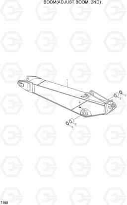 7160 BOOM(ADJUST BOOM, 2ND) R210NLC-7A, Hyundai