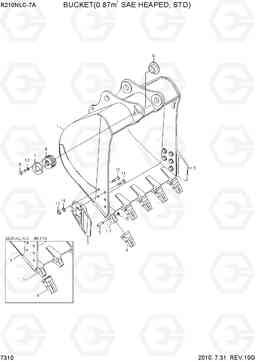 7310 BUCKET(0.87M3 SAE HEAPED, STD) R210NLC-7A, Hyundai