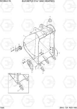 7320 BUCKET(0.51M3 SAE HEAPED) R210NLC-7A, Hyundai