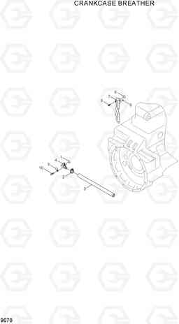 9070 CRANKCASE BREATHER R210NLC-7A, Hyundai