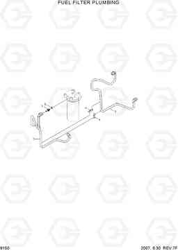 9150 FUEL FILTER PLUMBING R210NLC-7A, Hyundai