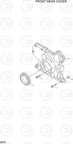 9210 FRONT GEAR COVER R210NLC-7A, Hyundai