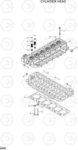 9400 CYLINDER HEAD R210NLC-7A, Hyundai