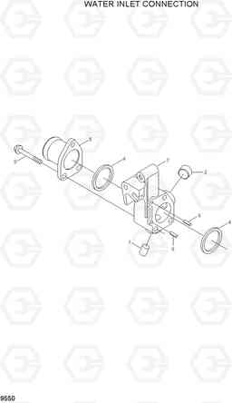 9550 WATER INLET CONNECTION R210NLC-7A, Hyundai