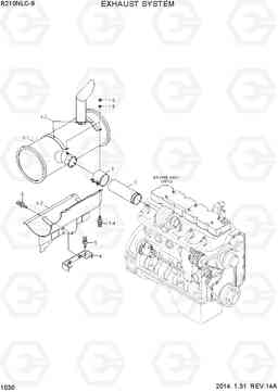 1030 EXHAUST SYSTEM R210NLC-9, Hyundai