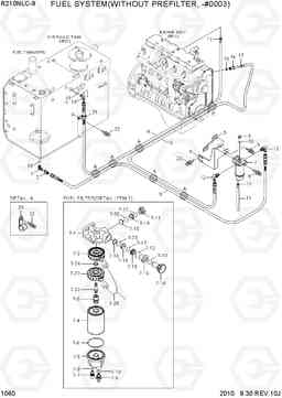 1060 FUEL SYSTEM(WITHOUT PREFILTER, -#0003) R210NLC-9, Hyundai