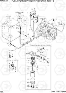 1061 FUEL SYSTEM(WITHOUT PREFILTER, #0004-) R210NLC-9, Hyundai