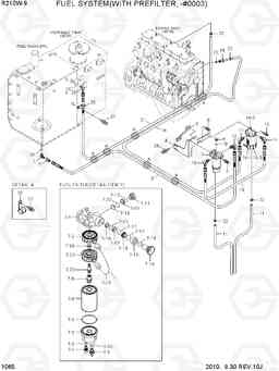 1065 FUEL SYSTEM(WITH PREFILTER, -#0003) R210NLC-9, Hyundai