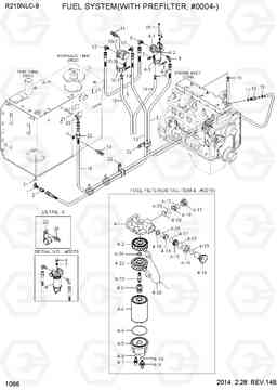 1066 FUEL SYSTEM(WITH PREFILTER, #0004-) R210NLC-9, Hyundai