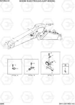 2035 BOOM ELECTRIC(ADJUST BOOM) R210NLC-9, Hyundai