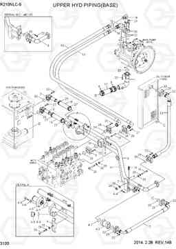 3100 UPPER HYD PIPING(BASE) R210NLC-9, Hyundai