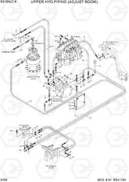 3150 UPPER HYD PIPING(ADJUST BOOM) R210NLC-9, Hyundai