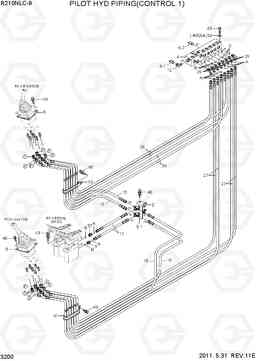 3200 PILOT HYD PIPING(CONTROL 1) R210NLC-9, Hyundai