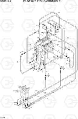 3220 PILOT HYD PIPING(CONTROL 3) R210NLC-9, Hyundai