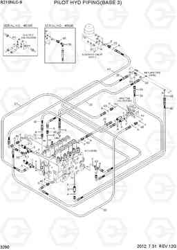 3290 PILOT HYD PIPING(BASE 3) R210NLC-9, Hyundai