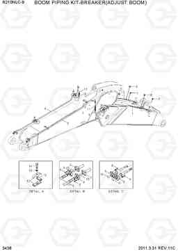 3438 BOOM PIPING KIT-BREAKER(ADJUST BOOM) R210NLC-9, Hyundai