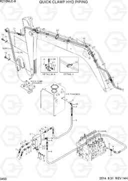 3450 QUICK CLAMP HYD PIPING R210NLC-9, Hyundai