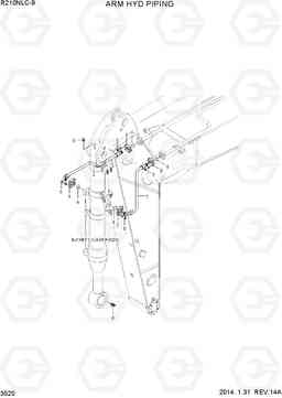 3520 ARM HYD PIPING R210NLC-9, Hyundai