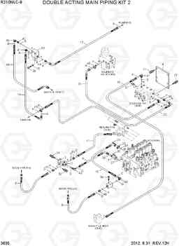 3635 DOUBLE ACTING MAIN PIPING KIT 2 R210NLC-9, Hyundai