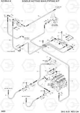 3650 SINGLE ACTING MAIN PIPING KIT R210NLC-9, Hyundai