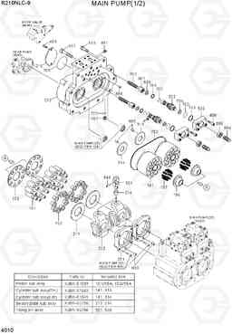 4010 MAIN PUMP(1/2) R210NLC-9, Hyundai