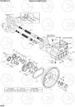 4020 MAIN PUMP(2/2) R210NLC-9, Hyundai