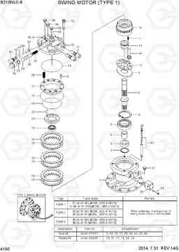 4100 SWING MOTOR (TYPE 1) R210NLC-9, Hyundai