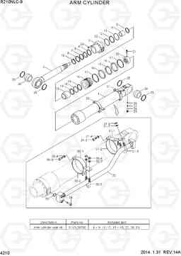 4210 ARM CYLINDER R210NLC-9, Hyundai