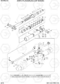 4215 ARM CYLINDER(ADJUST BOOM) R210NLC-9, Hyundai