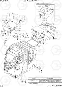 6020 CAB ASSY(1/4) R210NLC-9, Hyundai