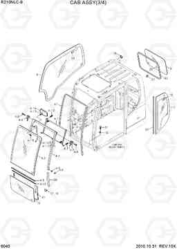 6040 CAB ASSY(3/4) R210NLC-9, Hyundai