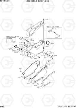 6110 CONSOLE BOX 1(LH) R210NLC-9, Hyundai