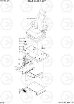 6140 SEAT BASE ASSY R210NLC-9, Hyundai