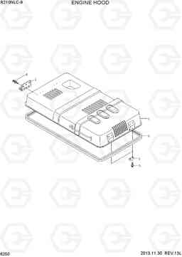 6250 ENGINE HOOD R210NLC-9, Hyundai