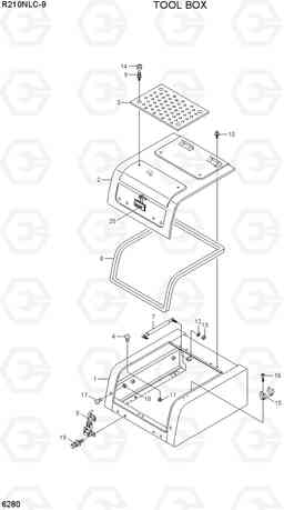 6280 TOOL BOX R210NLC-9, Hyundai