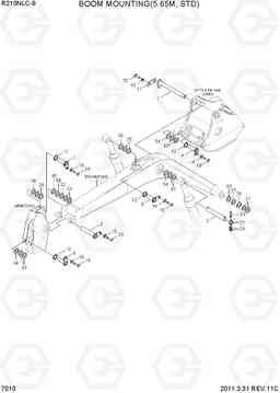 7010 BOOM MOUNTING(5.65M, STD) R210NLC-9, Hyundai