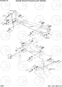 7020 BOOM MOUNTING(ADJUST BOOM) R210NLC-9, Hyundai