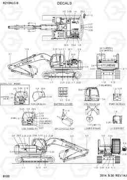 8100 DECALS R210NLC-9, Hyundai