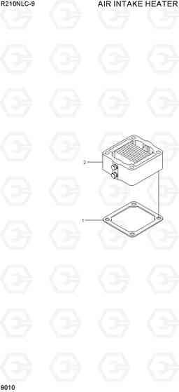 9010 AIR INTAKE HEATER R210NLC-9, Hyundai