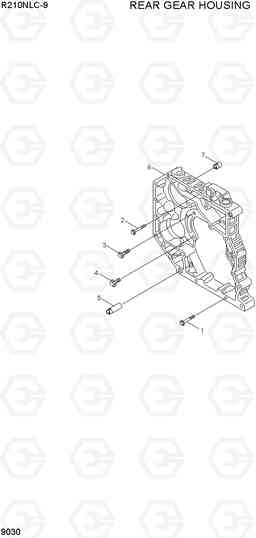 9030 REAR GEAR HOUSING R210NLC-9, Hyundai