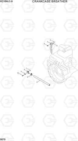 9070 CRANKCASE BREATHER R210NLC-9, Hyundai