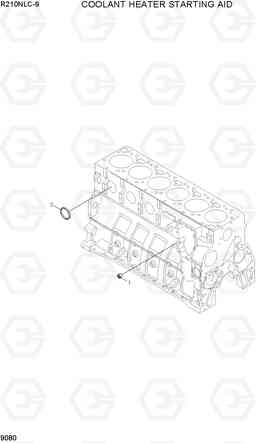 9080 COOLANT HEATER STARTING AID R210NLC-9, Hyundai