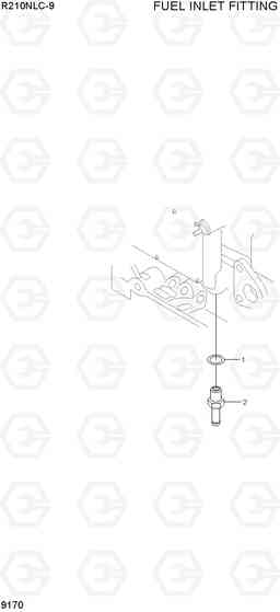 9170 FUEL INLET FITTING R210NLC-9, Hyundai